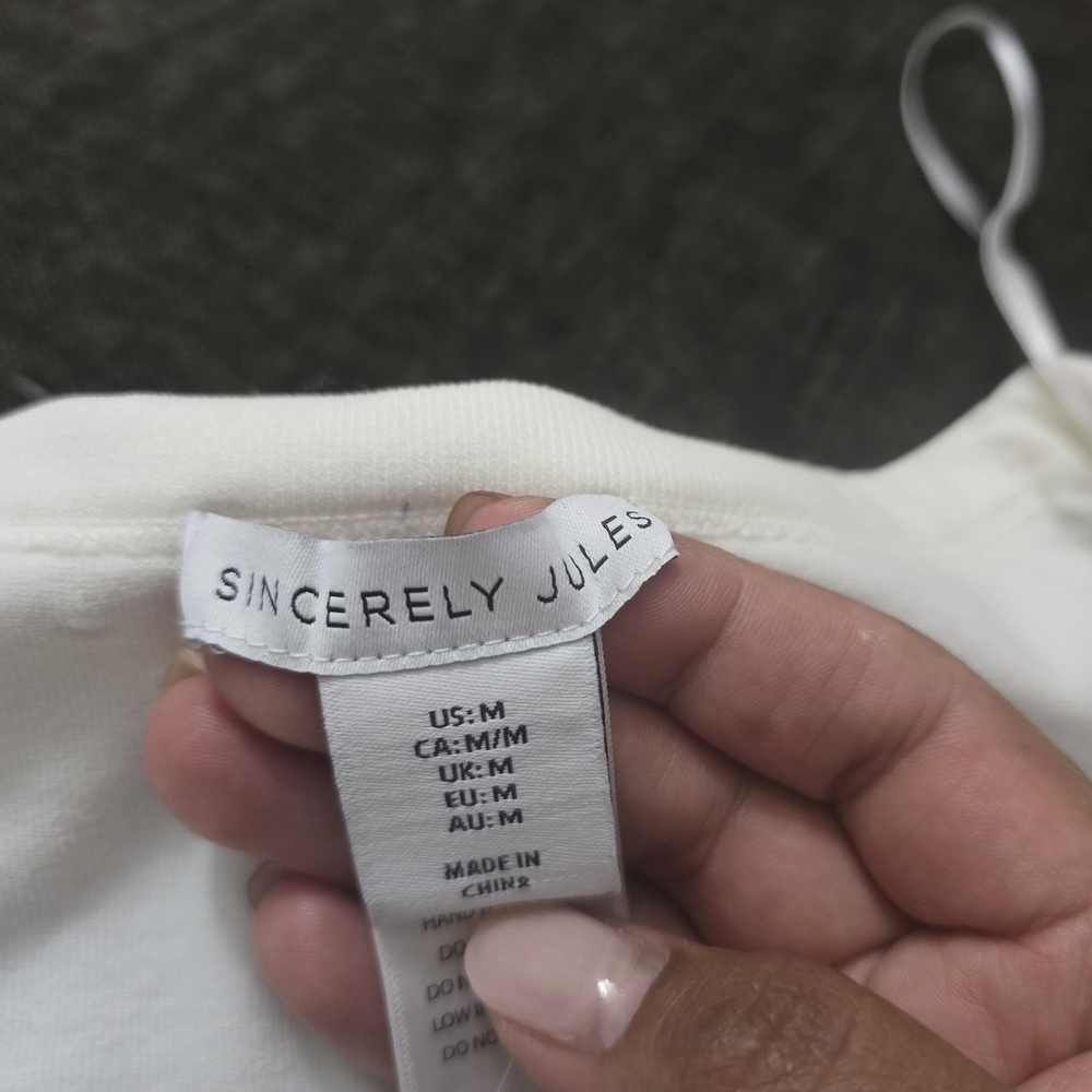 Women's White Long Sleeve Top - Picture 2 of 4